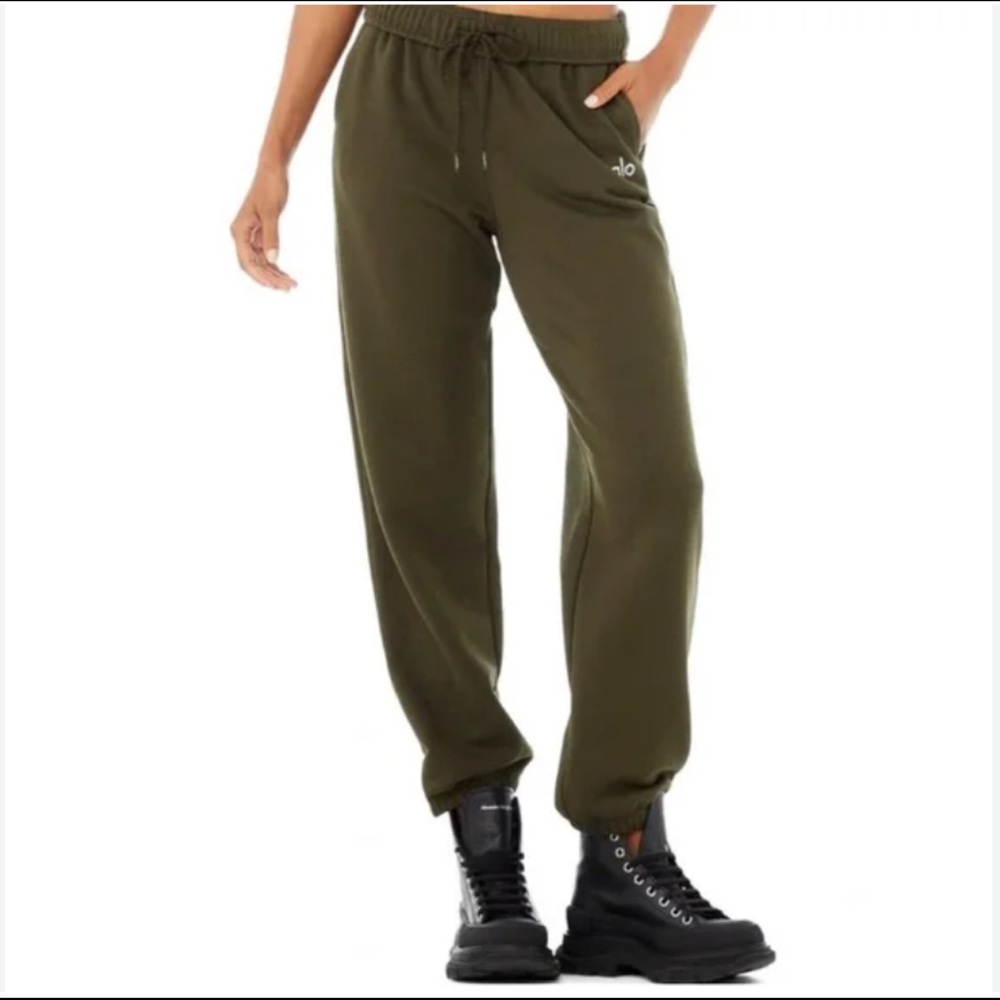 ALO Yoga Dark Green Women's Track Pants